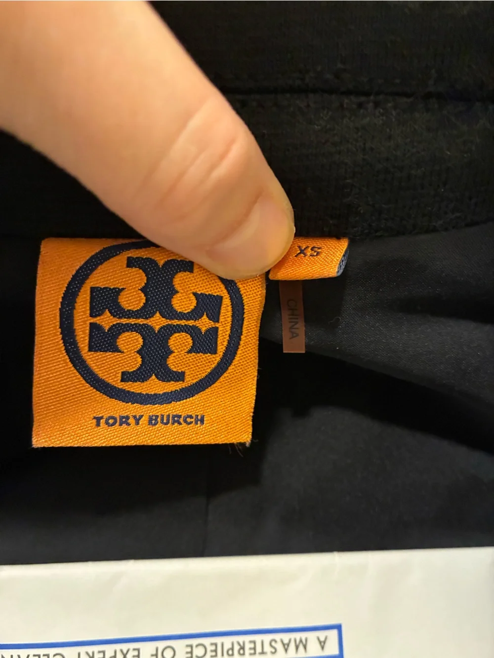 Tory Burch Black Blazer with Navy Trim with Gold Buttons